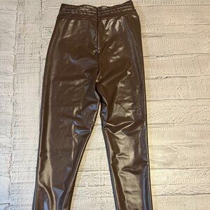 Women's Warm Faux Leather Thermal Lined Skinny Leggings